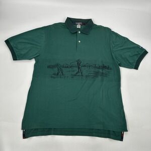 US Open Golf Collection Shirt Men's Large Green Short Sleeve Polo Golf